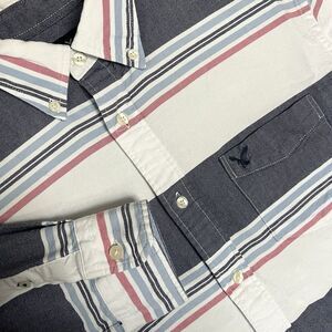American Eagle Outfitters Men's Shirt Large‎ Vintage Classic Fit Striped